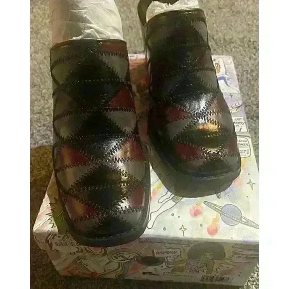 Jeffrey Campbell NEW In Box Size 8.5 Karma Mules Black Grey Multi - Picture 8 of 8